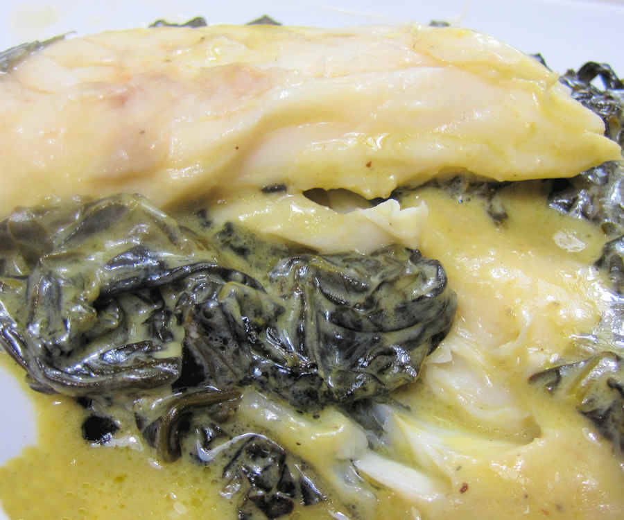 Sea Bass With Spinach Recipe Cuisine Fiend